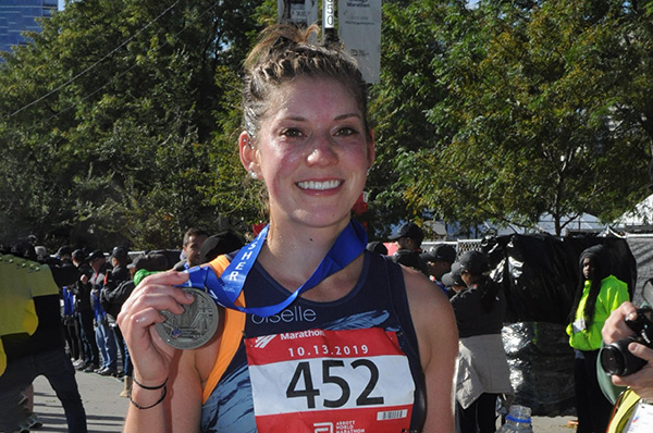 Shari Eberhard finished the Chicago Marathon with an Olympic-qualifying time