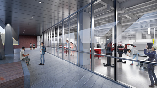 A rendering of lab space in Fitts-Woolard Hall, located on NC State’s Centennial Campus.