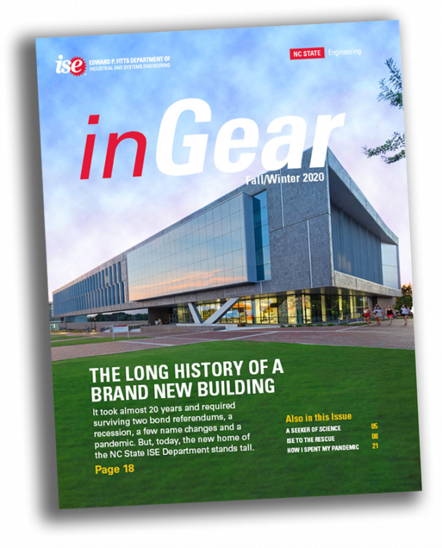 The Fall/Winter 2020 inGear Magazine cover featuring Fitts-Woolard Hall
