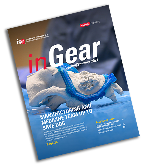 The Spring/Summer 2021 inGear Magazine cover featuring a 3D printed dog skull