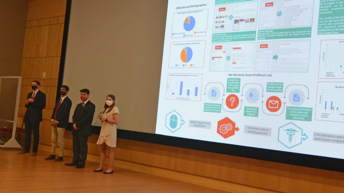 Team NC State Vet Med presenting their research
