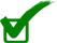 A green checkmark