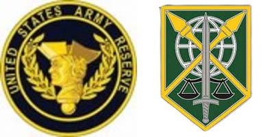 United States Army Reserve seal and the seal of the US Army 200th Military Police Command