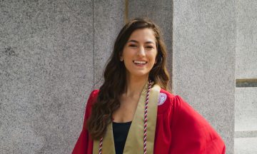 Catherine Chirichillo in her graduation gown.