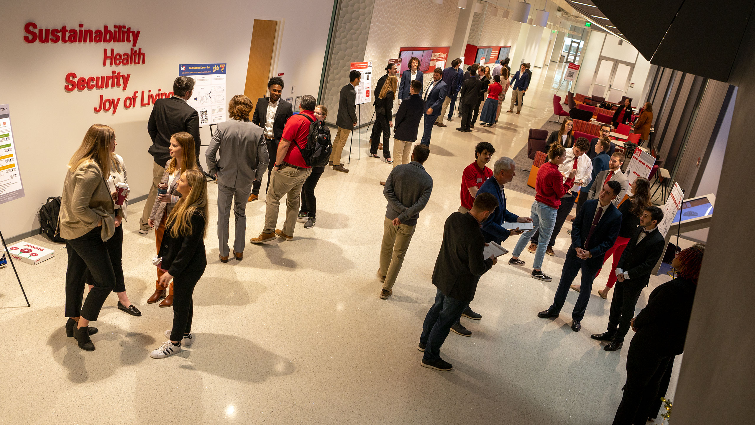 The Fall 2022 ISE Engineering Design Day was held in the second floor lobby of Fitts-Woolard Hall