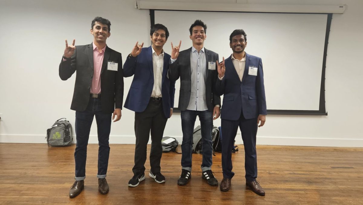 Representing NC State at the event were ISE student Aakash Dhruv and MEM students Parth Aloni, Hardik Birla, and Vamsi Engu.