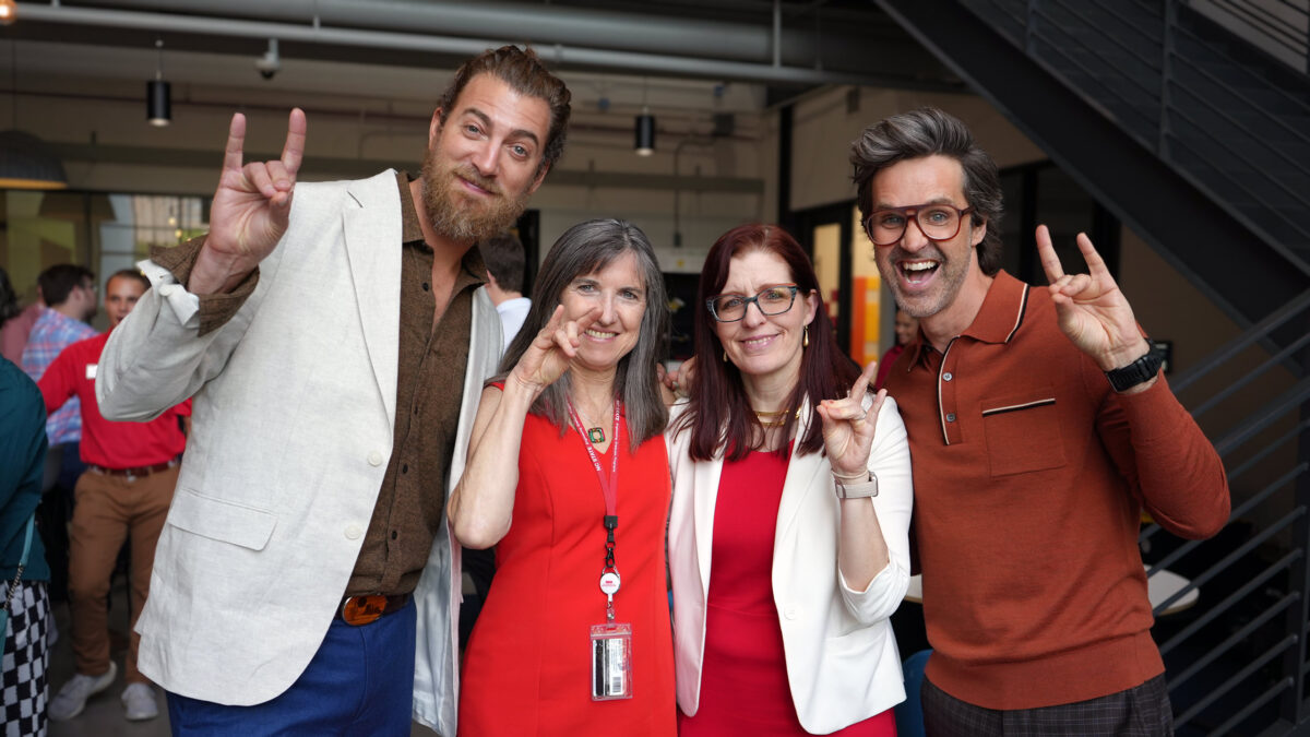 Rhett & Link with the department heads