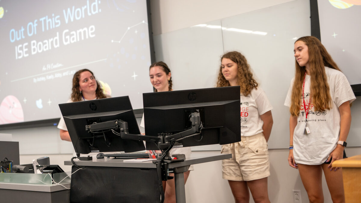 Team Out of this World presenting their final project